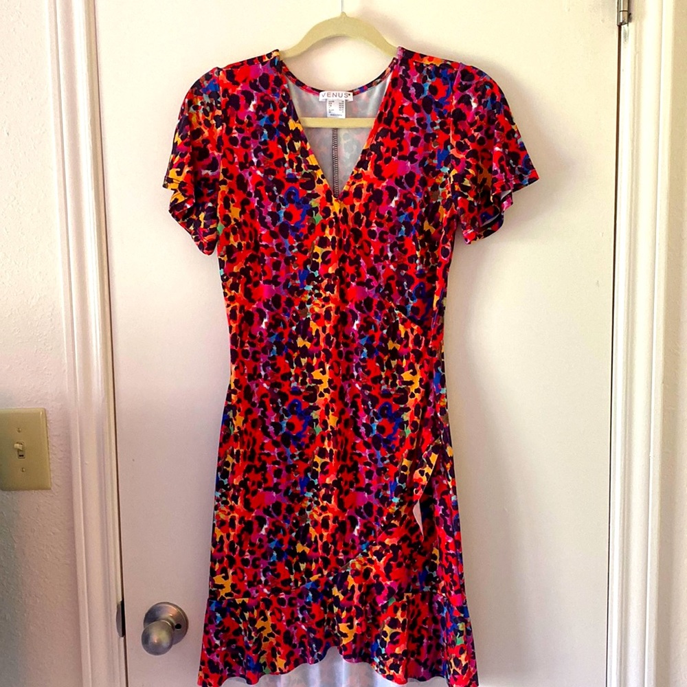 Multi Colored Leopard Print Dress